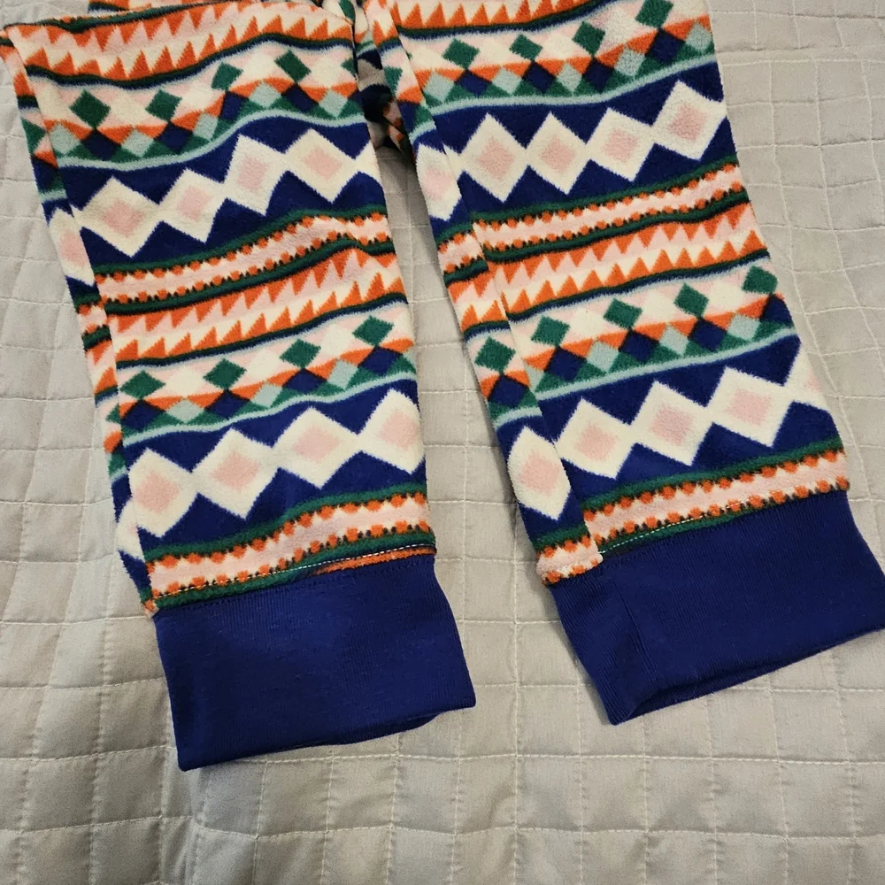 Old Navy Kids Multicolor Geometric Fleece Onesie Hoodie - Boys Size Large 10-12